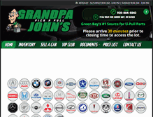 Tablet Screenshot of grandpajohnsautoparts.com